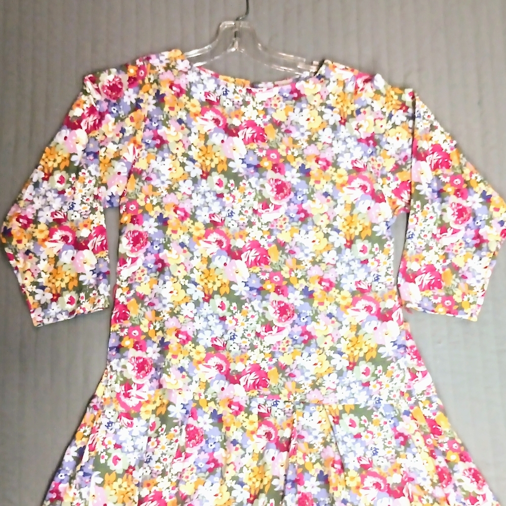Vintage Wilroy Traveller Brownstone Floral Dress 3-Piece Outfit Sz 8 Free Ship